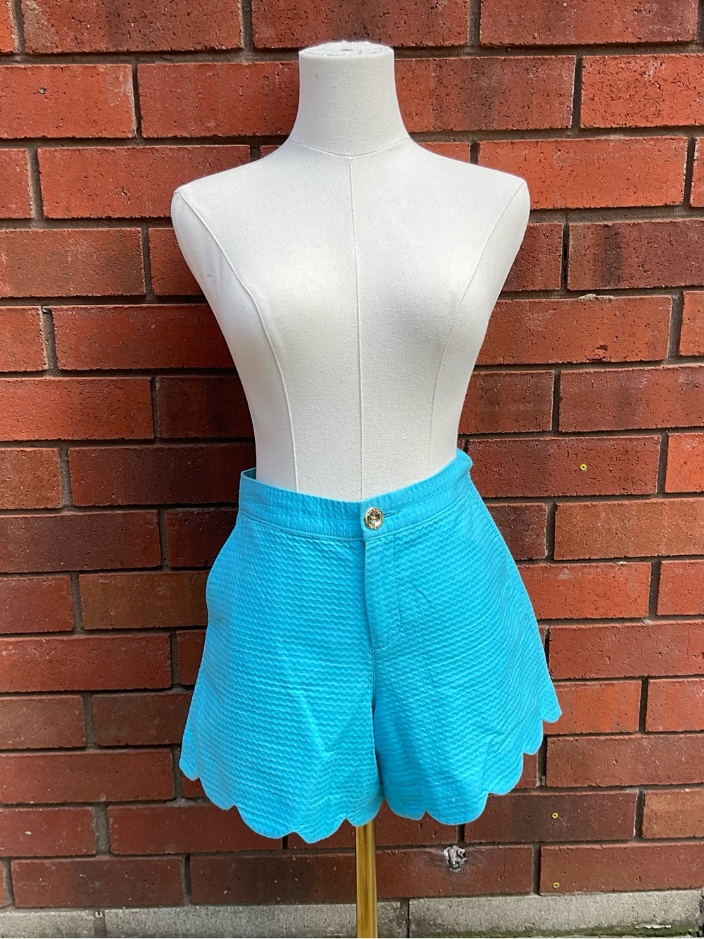 Lilly Pulitzer Turquoise Scallop Hem Skort